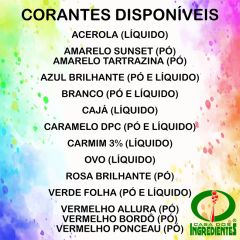 Corantes Alimentícios Industriais Diversos - Casa dos Ingredientes